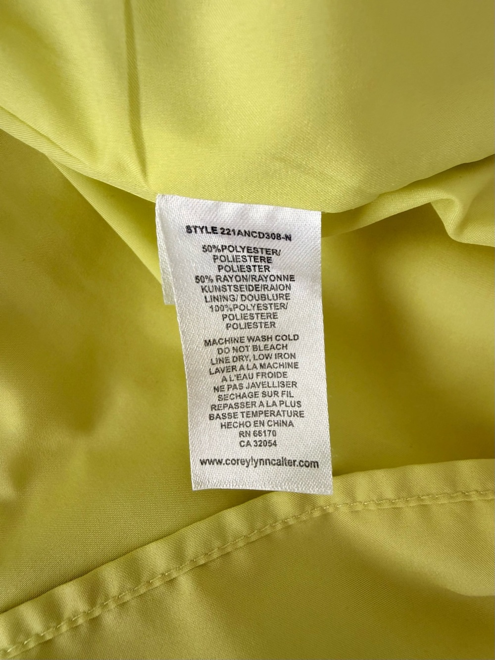 Corey Lynn Calter Yellow Textured Drop-Waist Dress - Picture 10 of 11